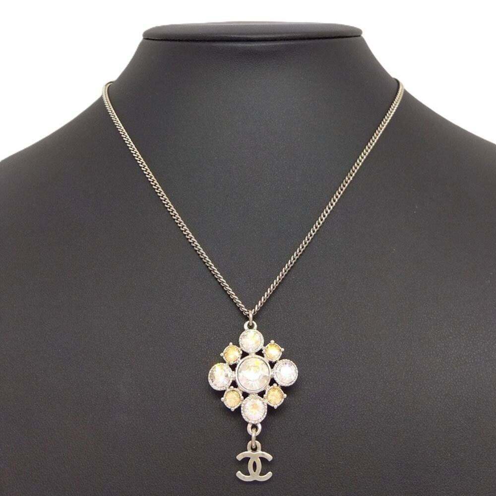 CHANEL Silver Logo Necklace - Picture 3 of 8